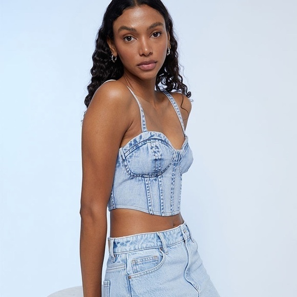 Pacsun Denim Corset Top - S - Picture 4 of 8